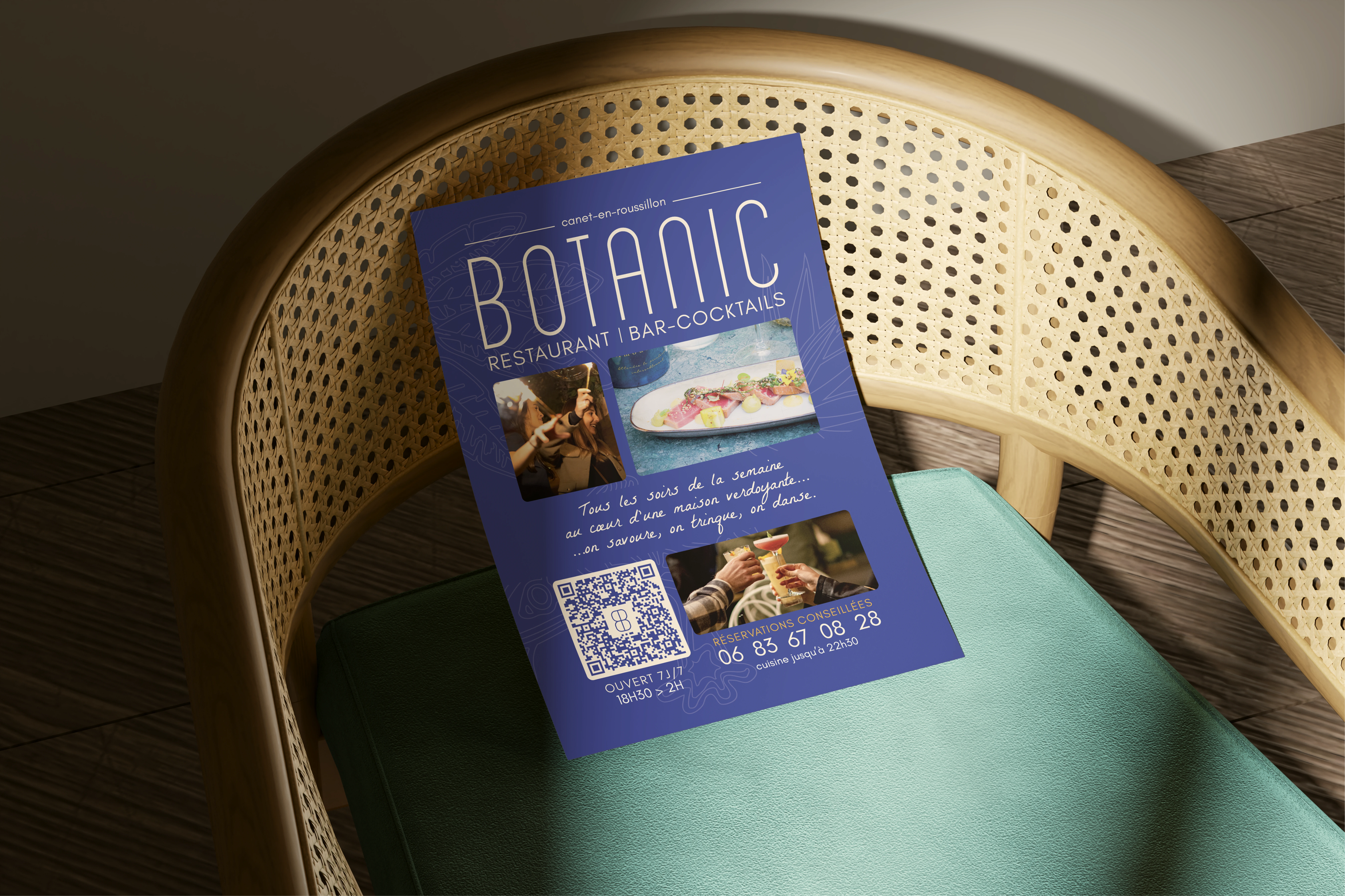 Flyer Le Botanic – création graphique et identité visuelle par Maison Laplace à Perpignan