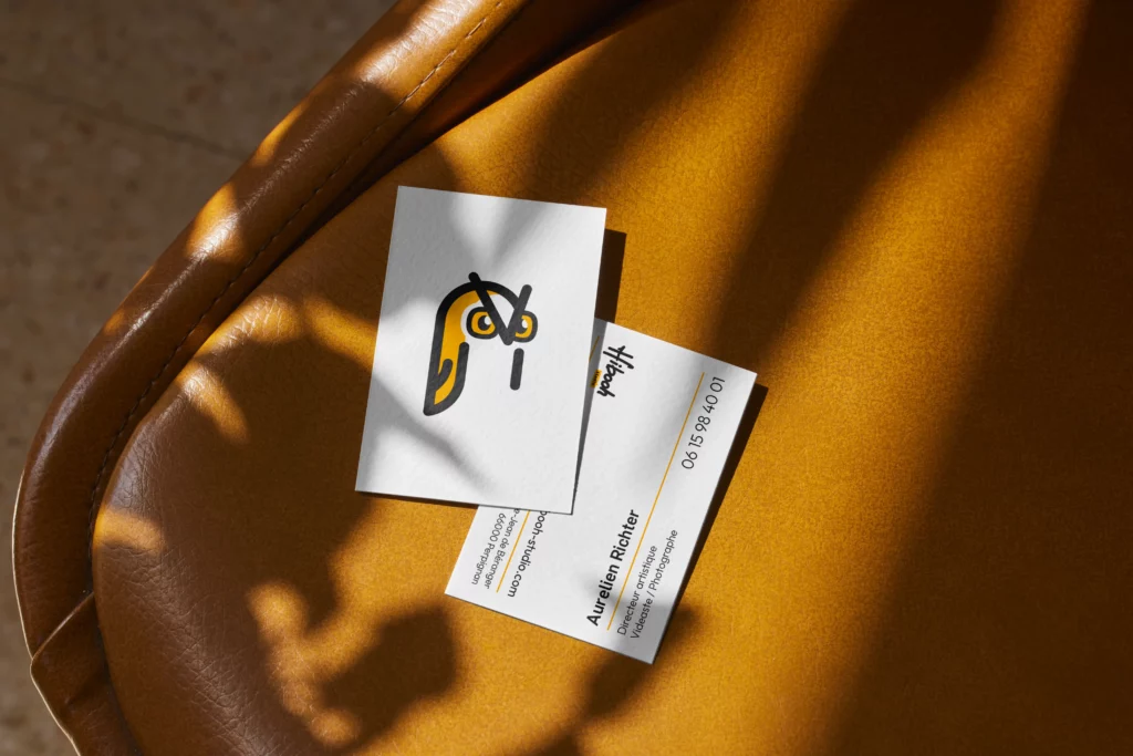 Cartes de visite Studio Hibooh – conception graphique et identité visuelle par agence créative à Perpignan