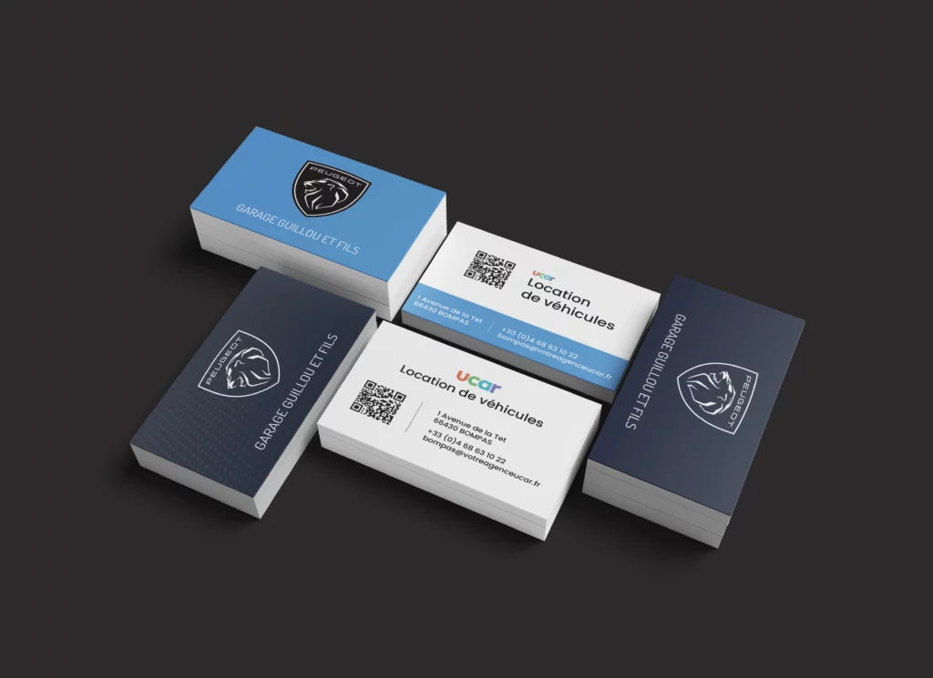 Identité visuelle Guillou & Fils – cartes de visite et papeterie entreprise BTP