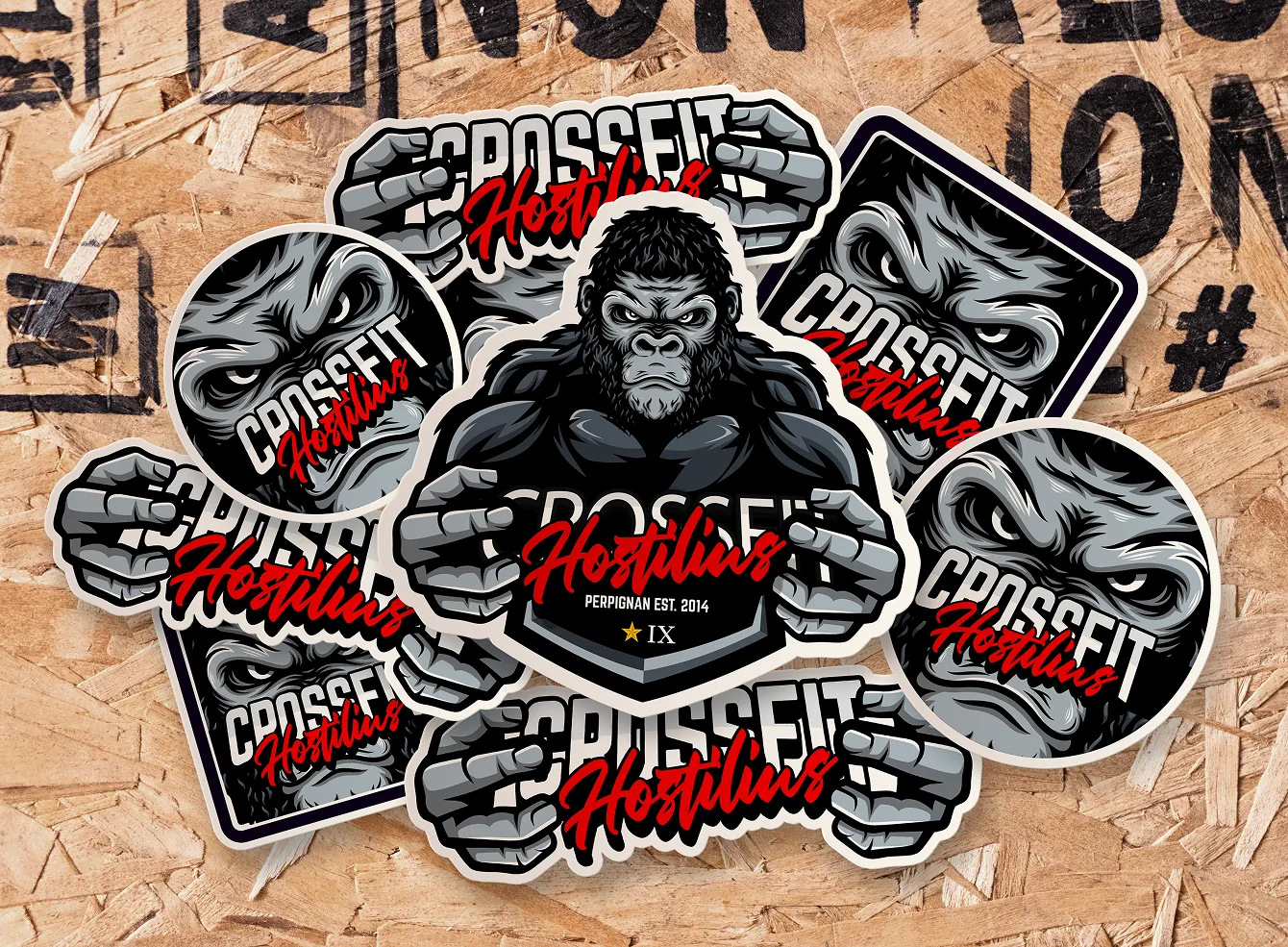 Stickers logo Hostilius – identité visuelle univers streetwear
