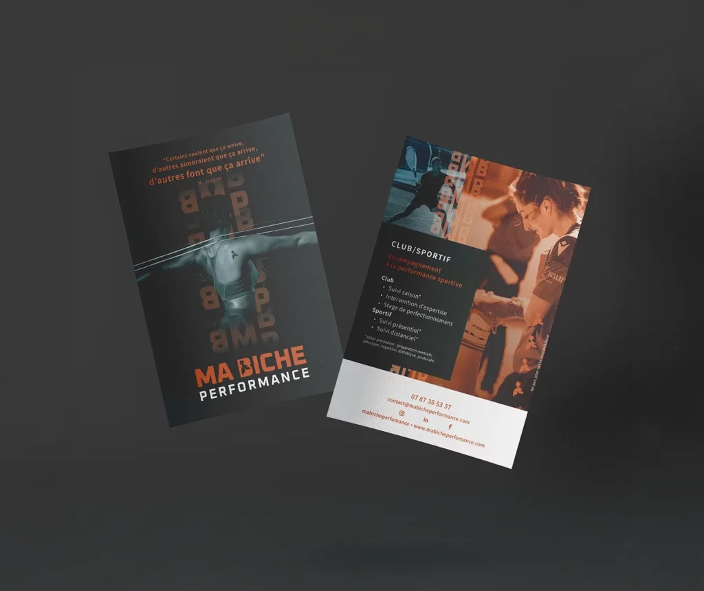 Affiches et supports print Ma Biche – création identité visuelle
